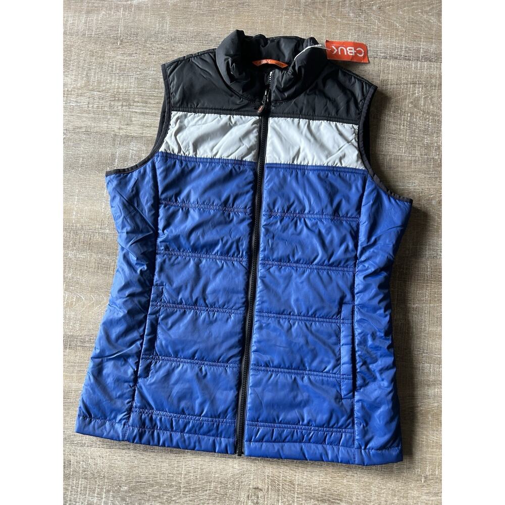Cutter & Buck CBUK Womens Puffer Vest L Blue Black Quilted Full Zip Outdoor NWT - Picture 12 of 12